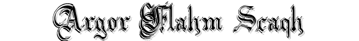 Argor Flahm Scaqh font